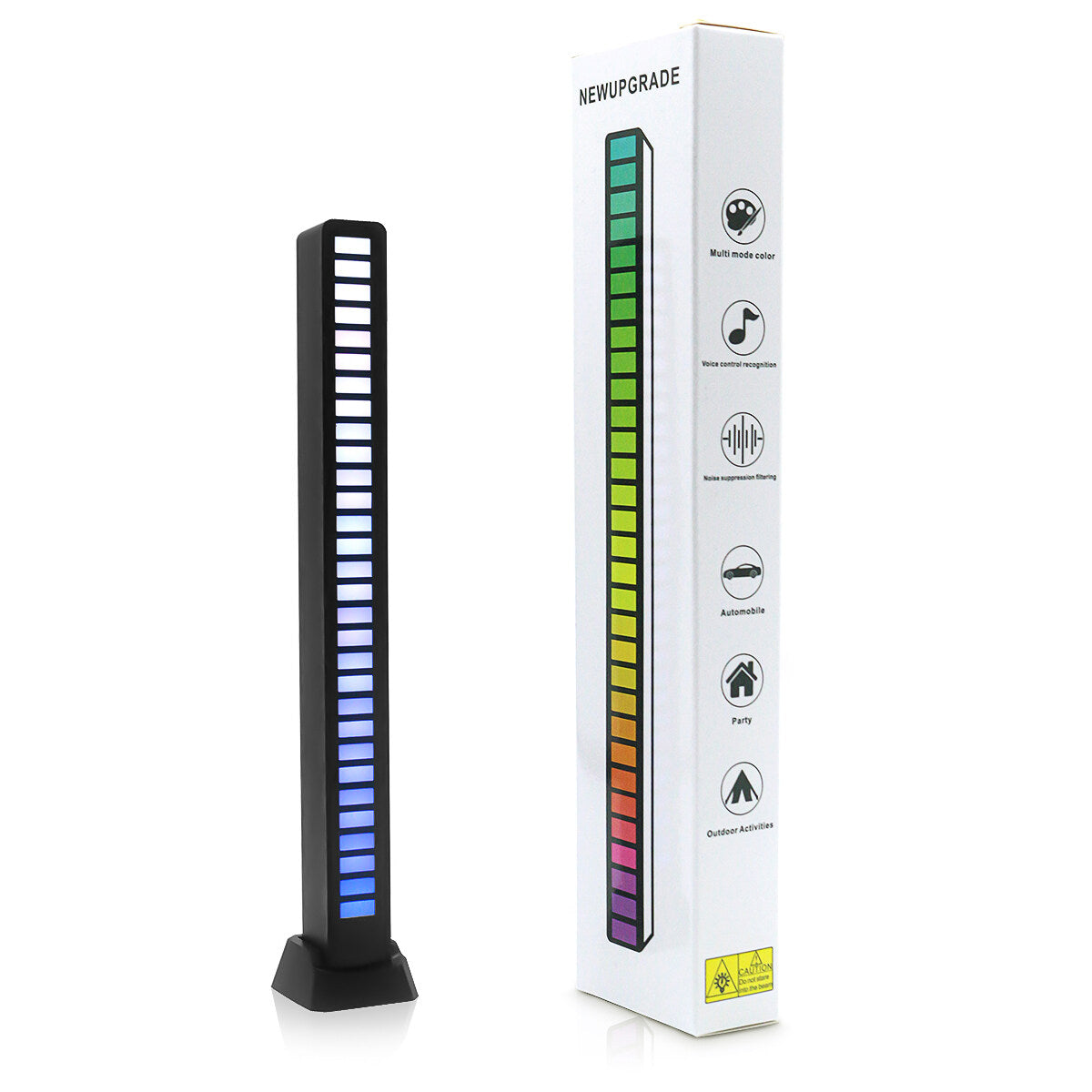 RGB Music Sound Control LED Strip Light Bluetooth App Pickup Voice Activated Rhythm Ambient Bar Lamp For Night TV Computer
