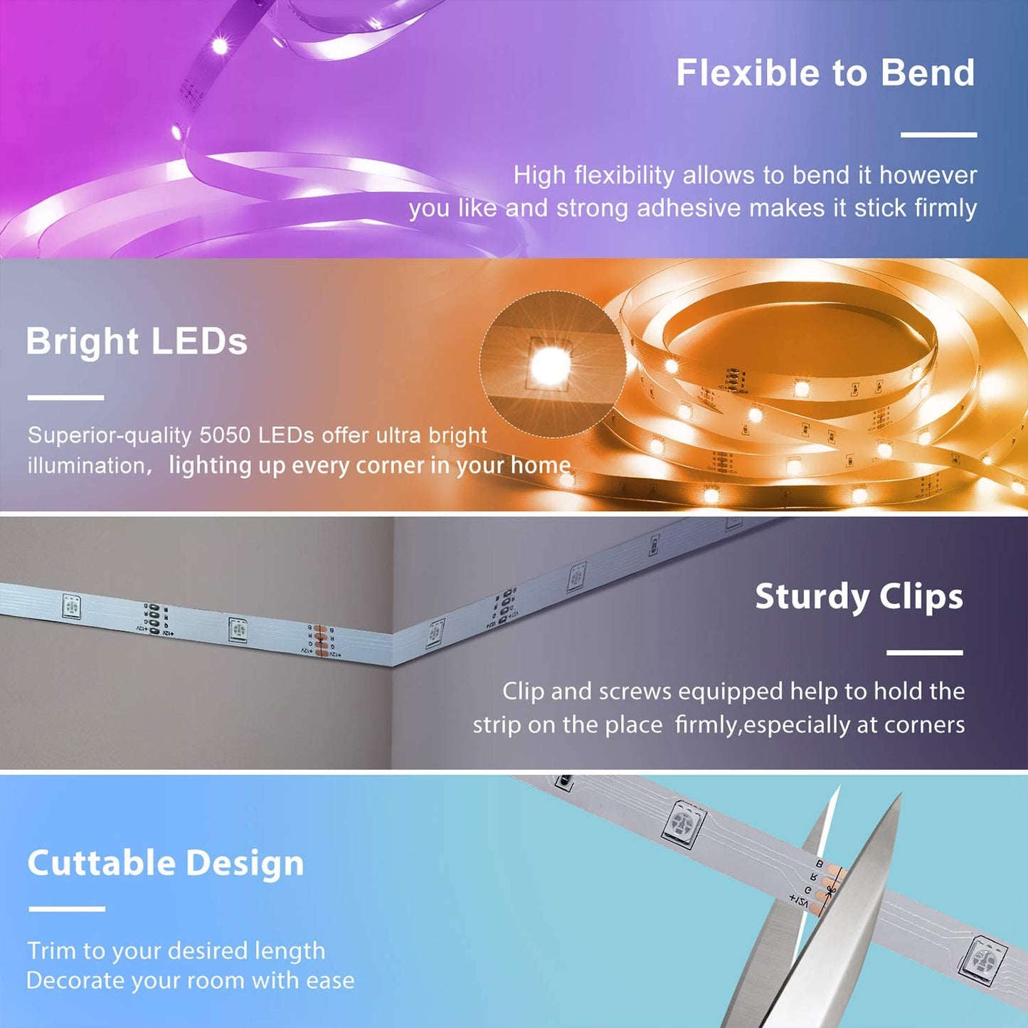 Bluetooth LED strips to light up your room