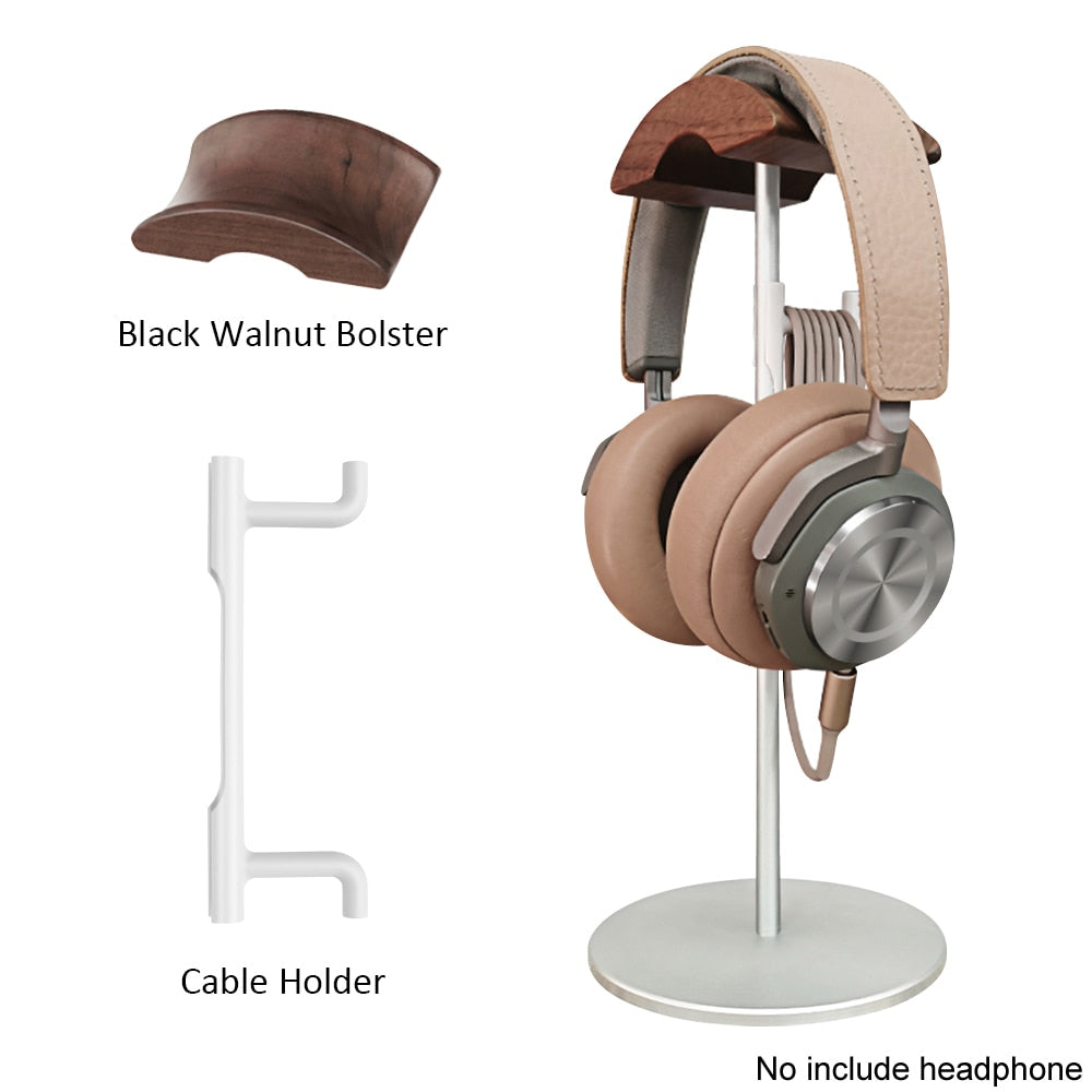 Black Walnut Wood Headphone stand