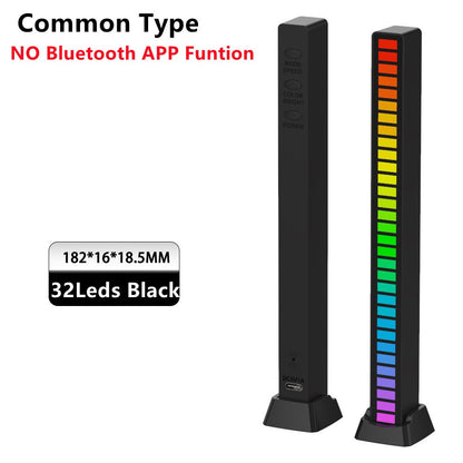 RGB Music Sound Control LED Strip Light Bluetooth App Pickup Voice Activated Rhythm Ambient Bar Lamp For Night TV Computer