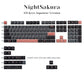 GMK Clone Nightsakura 131 Keys Cherry PBT Dye Sub Keycaps