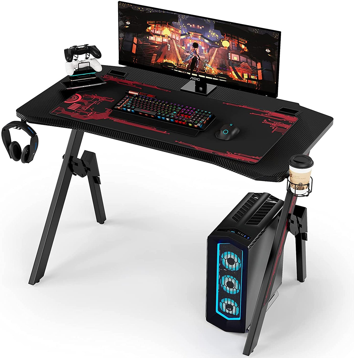 Homfa Gaming Table K-Shaped