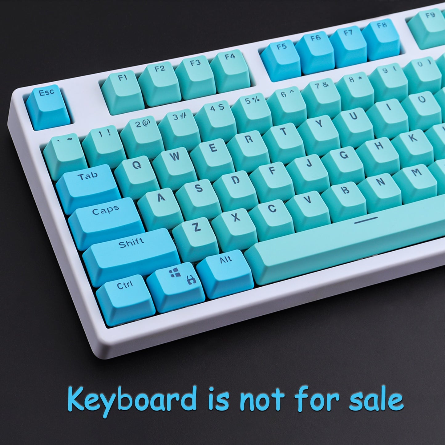 Gray Cyan 87 Keycaps For Mx Switches
